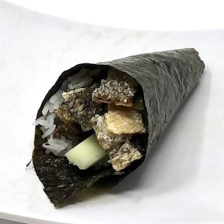 Salmon Skin Handroll.